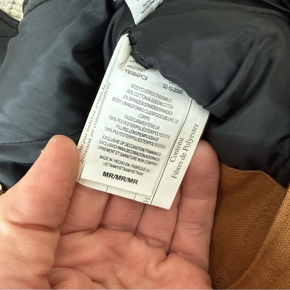 Walls Bib Overalls Mens Insulated Lined Canvas Duck Workwear Brown Excellent - Picture 4 of 16